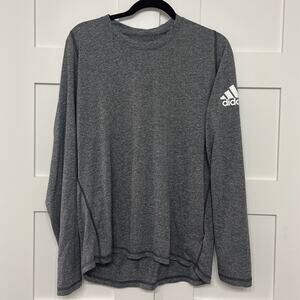 adidas Mens Freelift Solid Badge of Sport Tee Crewneck Athletic Fit Size 10/18